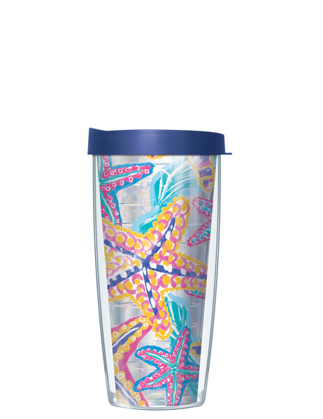 22oz Tumbler - Starfish w/ Blue Lid 08-SFI