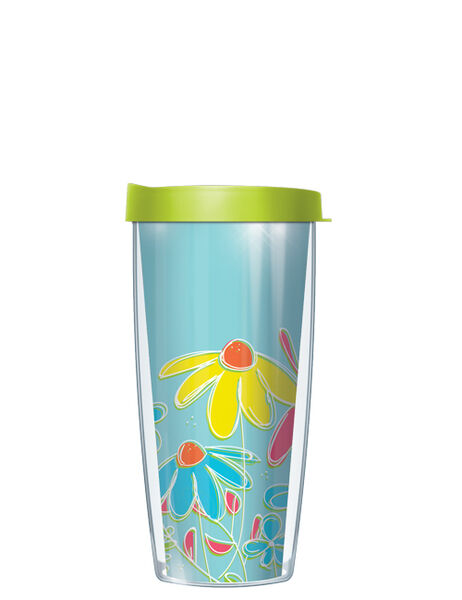 16oz Short Tumbler - Summer Blooms without lid 01-SMB