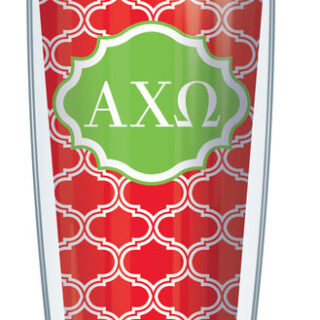 16oz Short Tumbler - Alpha Chi Omega Duofoil without lid 01-SOR-ACO1