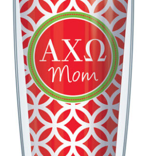 28oz Mega Tumbler - Alpha Chi Omega Mom Roundabout w/ Red Lid H2-SOR-ACO2M