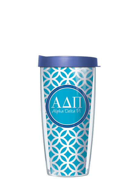 28oz Mega Tumbler - Alpha Delta Pi Roundabout w/ Blue Lid H2-SOR-ADP2