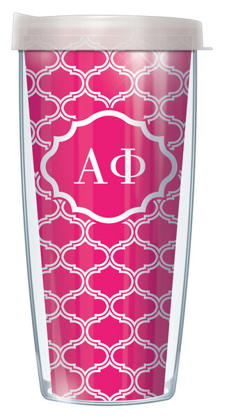 28oz Sport Tumbler - Alpha Phi Duofoil w/ Gray Lid ST-SOR-AP1