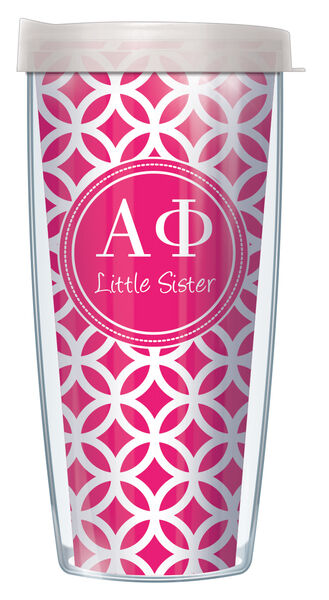 24oz Flareside Tumbler - Alpha Phi Little Sister Roundabout w/ Black Lid 24F-SOR-AP2L