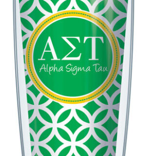 22oz Tumbler - Alpha Sigma Tau Roundabout w/ Clear Lid 08-SOR-AST2