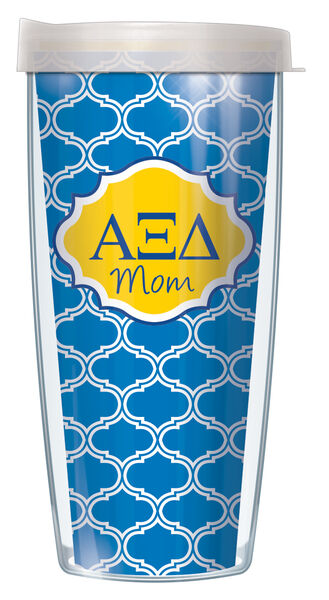 16oz Tumbler - Alpha Xi Delta Mom Duofoil w/ Clear Lid 02-SOR-AXD1M