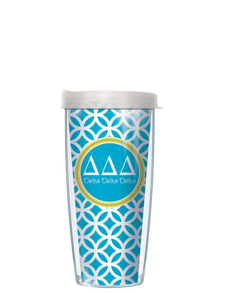 16oz Short Tumbler - Delta Delta Delta Roundabout without lid 01-SOR-DDD2