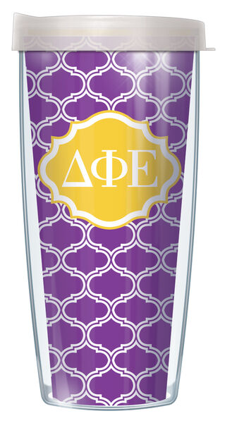 28oz Sport Tumbler - Delta Phi Epsilon Duofoil w/ Gray Lid ST-SOR-DPE1