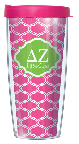 24oz Flareside Tumbler - Delta Zeta Little Sister Duofoil w/ Black Lid 24F-SOR-DZ1L