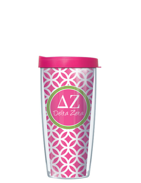 28oz Sport Tumbler - Delta Zeta Roundabout w/ Gray Lid ST-SOR-DZ2