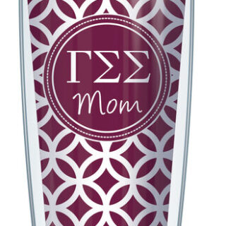 24oz Flareside Tumbler - Gamma Sigma Sigma Mom Roundabout w/ Black Lid 24F-SOR-GSS2M