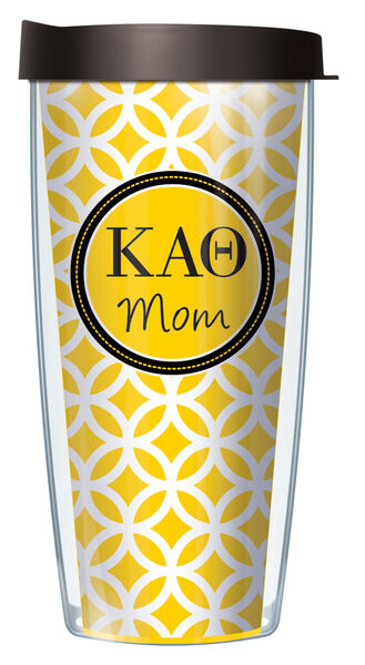 16oz Tumbler - Kappa Alpha Theta Mom Roundabout w/ Black Lid 02-SOR-KAT2M