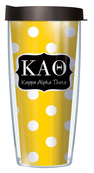 28oz Sport Tumbler - Kappa Alpha Theta Dots w/ Gray Lid ST-SOR-KAT8