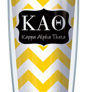 16oz Short Tumbler - Kappa Alpha Theta Chevron without lid 01-SOR-KAT9