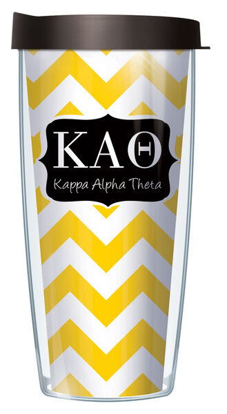 16oz Short Tumbler - Kappa Alpha Theta Chevron without lid 01-SOR-KAT9