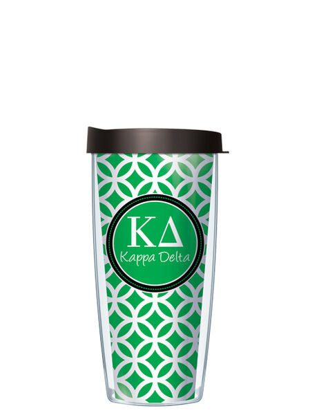 22oz Tumbler - Kappa Delta Roundabout w/ Black Lid 08-SOR-KD2