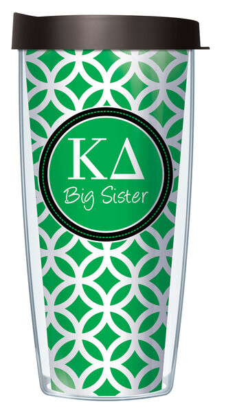 24oz Flareside Tumbler - Kappa Delta Big Sister Roundabout w/ Black Lid 24F-SOR-KD2B