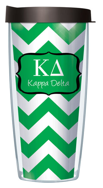 24oz Flareside Tumbler - Kappa Delta Chevron w/ Black Lid 24F-SOR-KD9