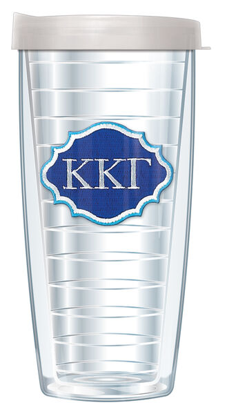 28oz Sport Tumbler - Kappa Kappa Gamma Patch w/ Gray Lid ST-SOR-KKG-E