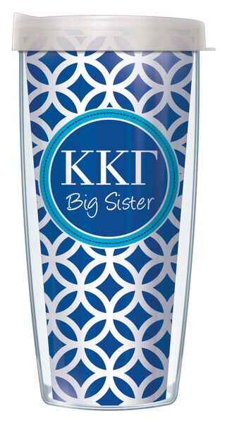 24oz Flareside Tumbler - Kappa Kappa Gamma Big Sister Roundabout w/ Black Lid 24F-SOR-KKG2B