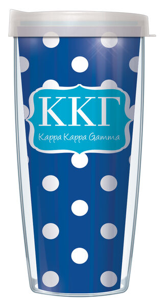 24oz Flareside Tumbler - Kappa Kappa Gamma Dots w/ Black Lid 24F-SOR-KKG8