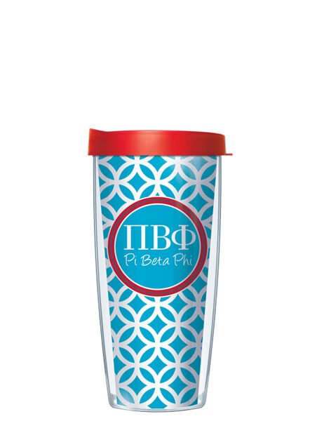 18oz Handle Mug - Pi Beta Phi Roundabout w/ Black Lid 06-SOR-PBP2