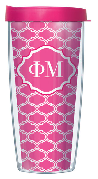 28oz Sport Tumbler - Phi Mu Duofoil w/ Gray Lid ST-SOR-PM1