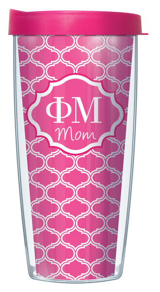 28oz Sport Tumbler - Phi Mu Mom Duofoil w/ Gray Lid ST-SOR-PM1M