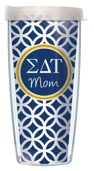 28oz Sport Tumbler - Sigma Delta Tau Mom Roundabout w/ Gray Lid ST-SOR-SDT2M