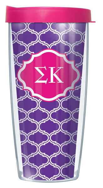 16oz Short Tumbler - Sigma Kappa Duofoil without lid 01-SOR-SK1