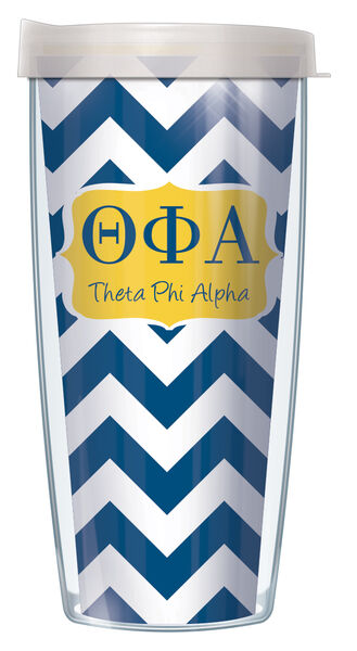 24oz Flareside Tumbler - Theta Phi Alpha Chevron w/ Black Lid 24F-SOR-TPA9