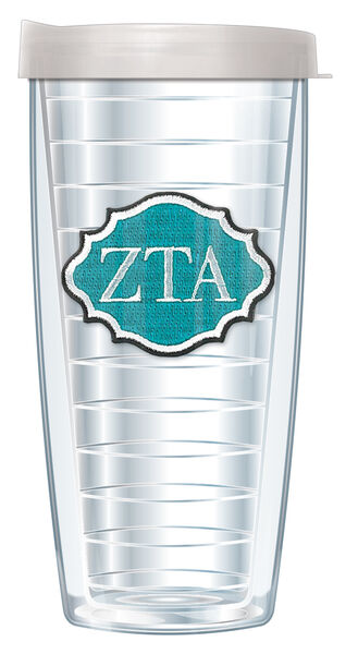 18oz Handle Mug - Zeta Tau Alpha Patch w/ Black Lid 06-SOR-ZTA-E