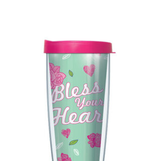 28oz Mega Tumbler - Bless Your Heart Pink Green w/ Pink Lid H2-SOW1