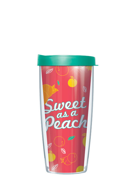 18oz Handle Mug - Sweet as a Peach w/ Black Lid 06-SOW2