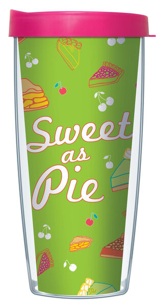 16oz Tumbler - Sweet as Pie w/ Pink Lid 02-SOW4