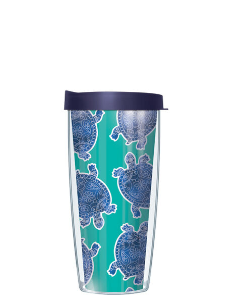 22oz Tumbler - Sea Turtles-Teal w/ Navy Lid 08-STU1