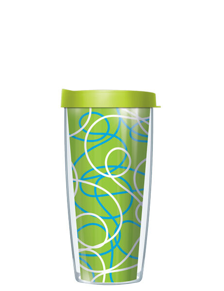 24oz Flareside Tumbler - Lime Swirly Whirly w/ Black Lid 24F-SWR2