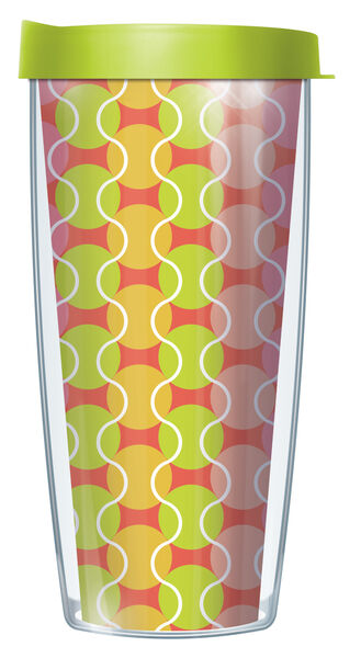 16oz Short Tumbler - Tennis Balls on Citrus without lid 01-TENCIT