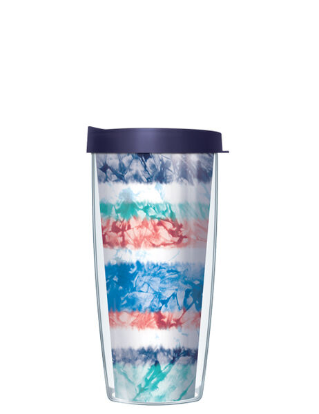 22oz Tumbler - Striped Tie Dye w/ Navy Lid 08-TID