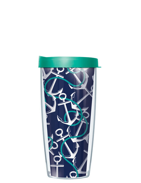 28oz Sport Tumbler - Tossed Anchor Pattern w/ Gray Lid ST-TOA