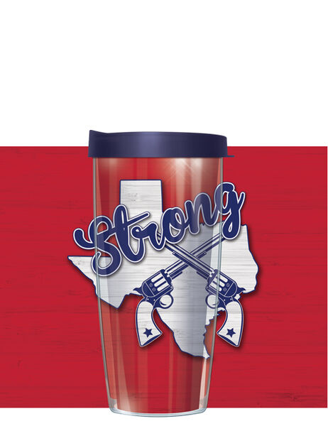 28oz Sport Tumbler - Texas Strong w/ Gray Lid ST-TST