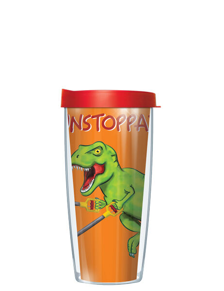 16oz Tumbler - Unstoppable w/ Red Lid 02-UNS