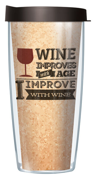 28oz Mega Tumbler - Improve W/ Wine 2 w/ Black Lid H2-WIN2